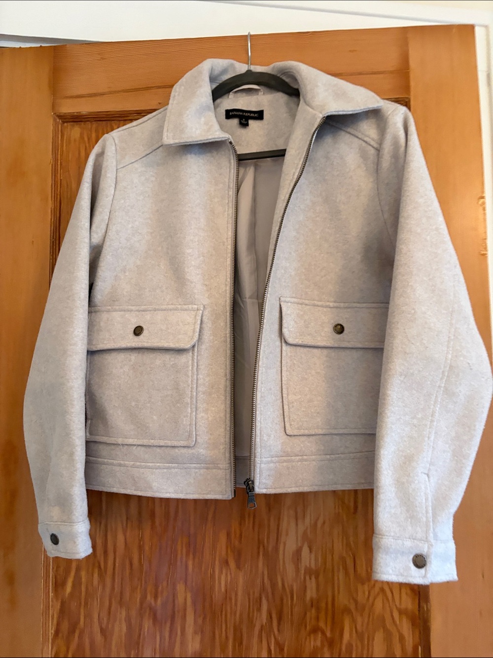 Banana Republic Light Gray Bomber Jacket